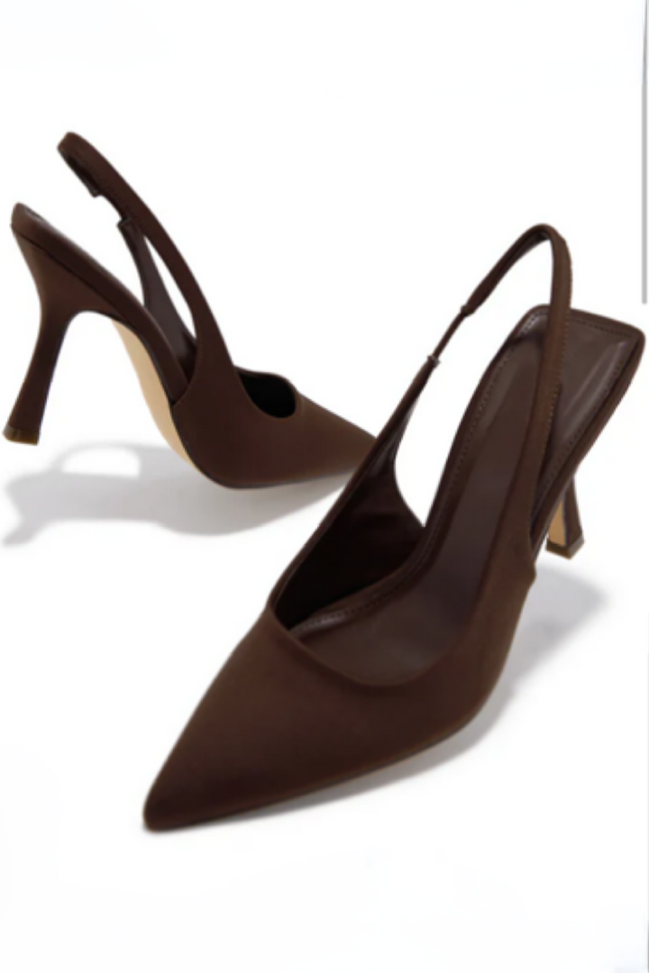 The Luxe Slingback heel (Brown)