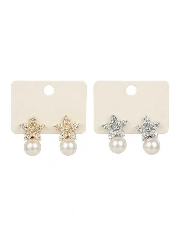 Luxe Orchid Pearl Earrings