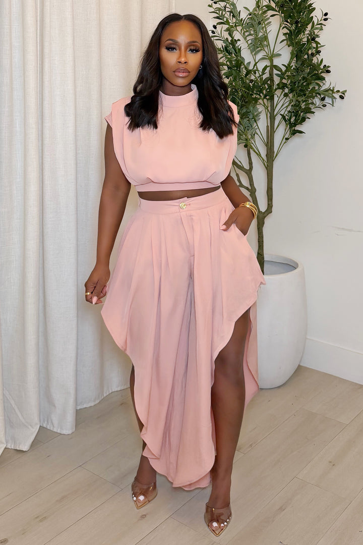 The Blush Flow Pant Set [Blush Pink]