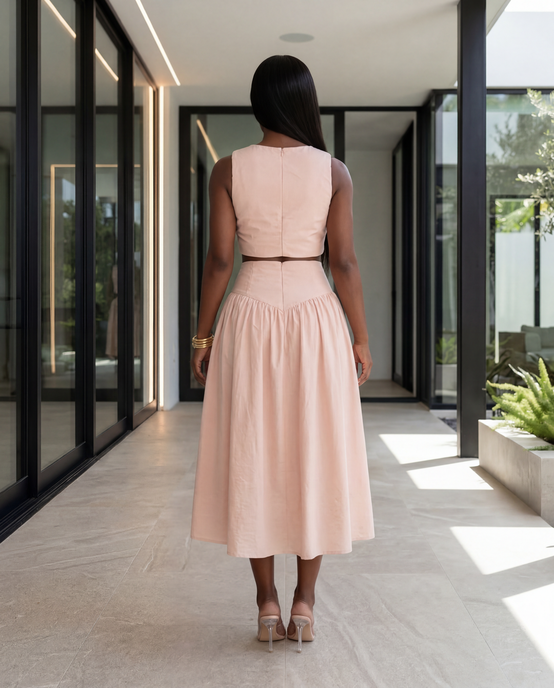 Blush Grace Two-Piece Midi Set [Blush]