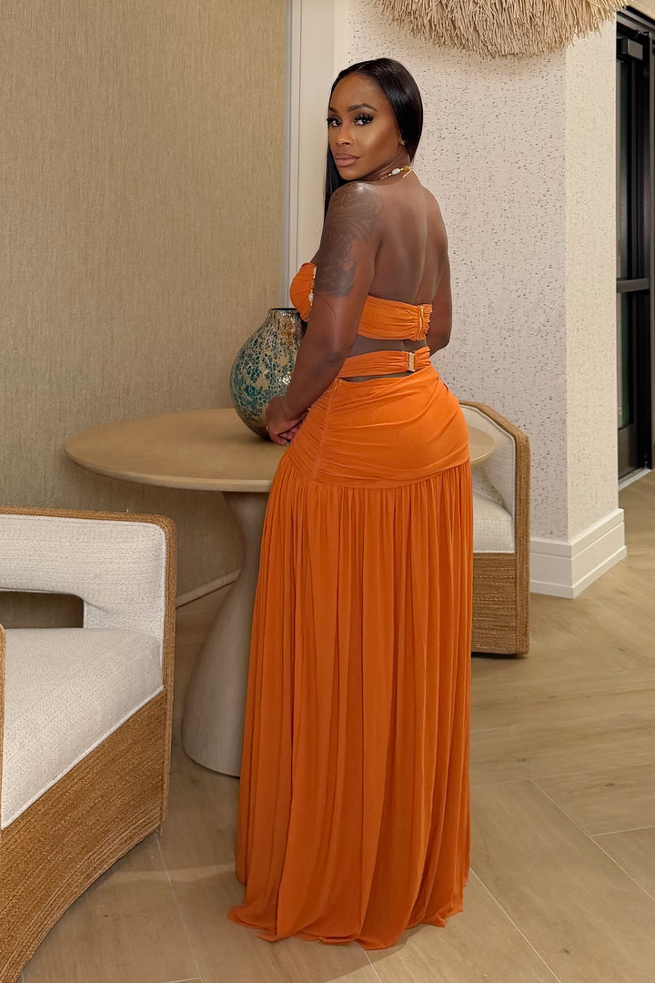 Sunset Siren Skirt Set [Orange]