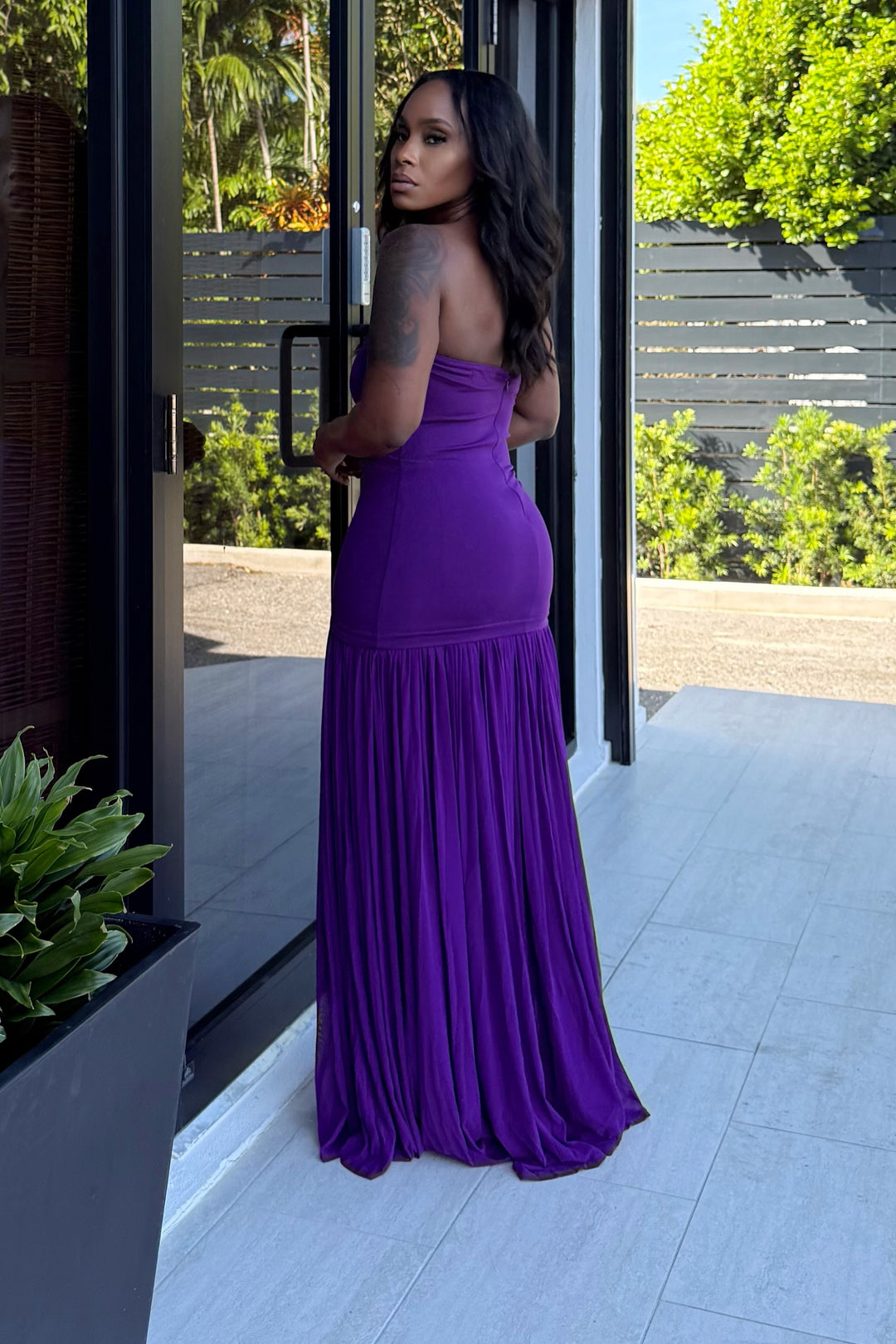 Purple Reign Tube Maxi Dress (Violet)