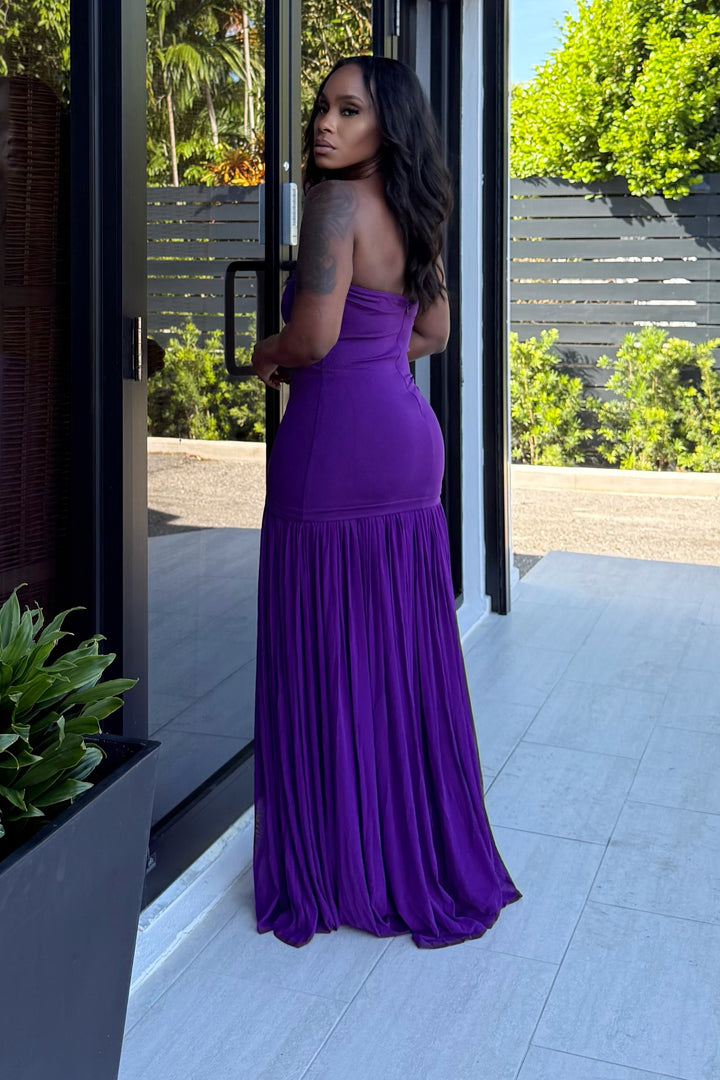 Purple Reign Tube Maxi Dress (Violet)