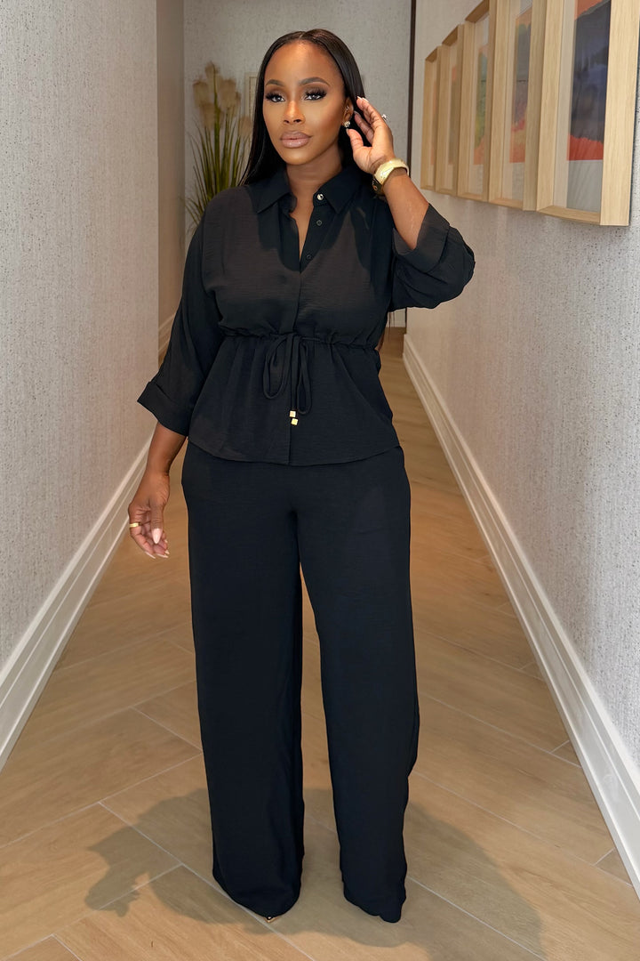 Sienna Chic Pant Set [Black]