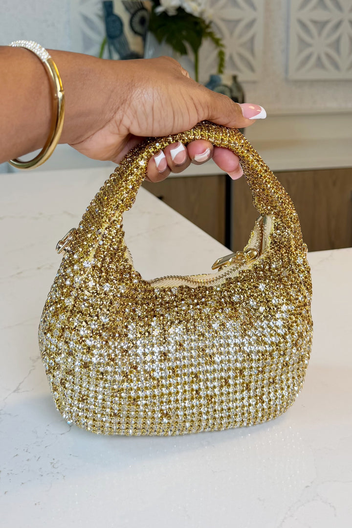 Gilded Glow Mini Bag [Gold Crystal]