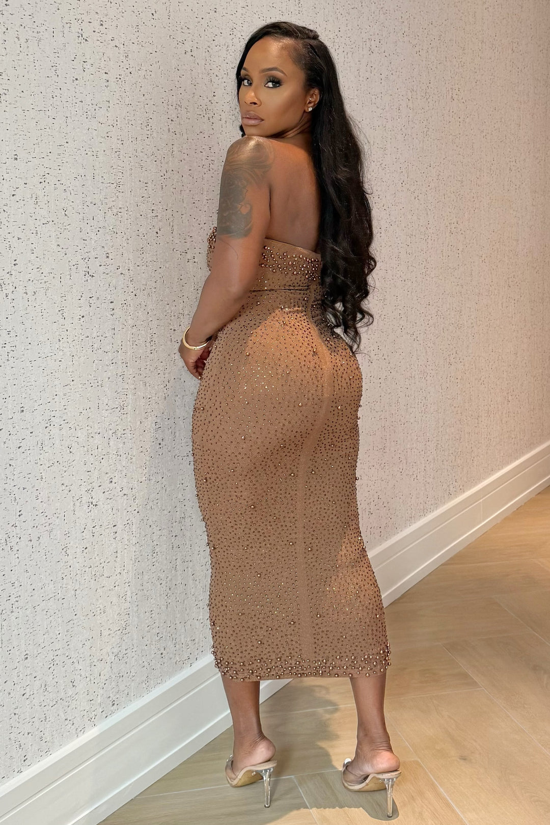 The Luxe Studded Midi (Mocha)