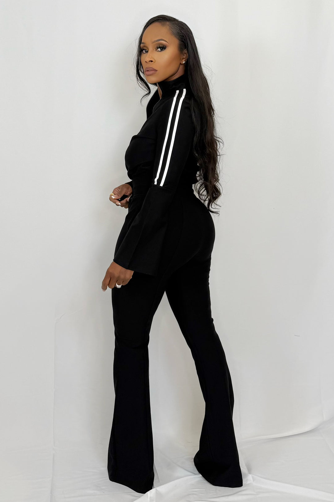 The Command Stripe Track Suit (Black)