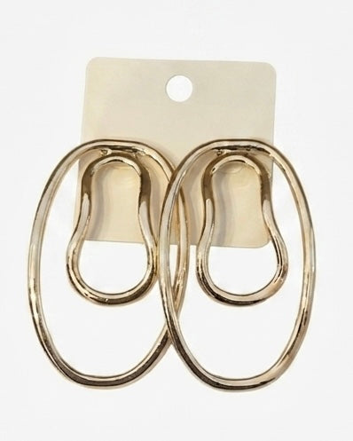 Abstract Oval Earrings