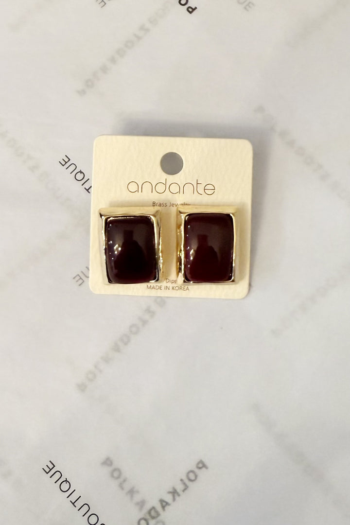 Square Stone Earrings