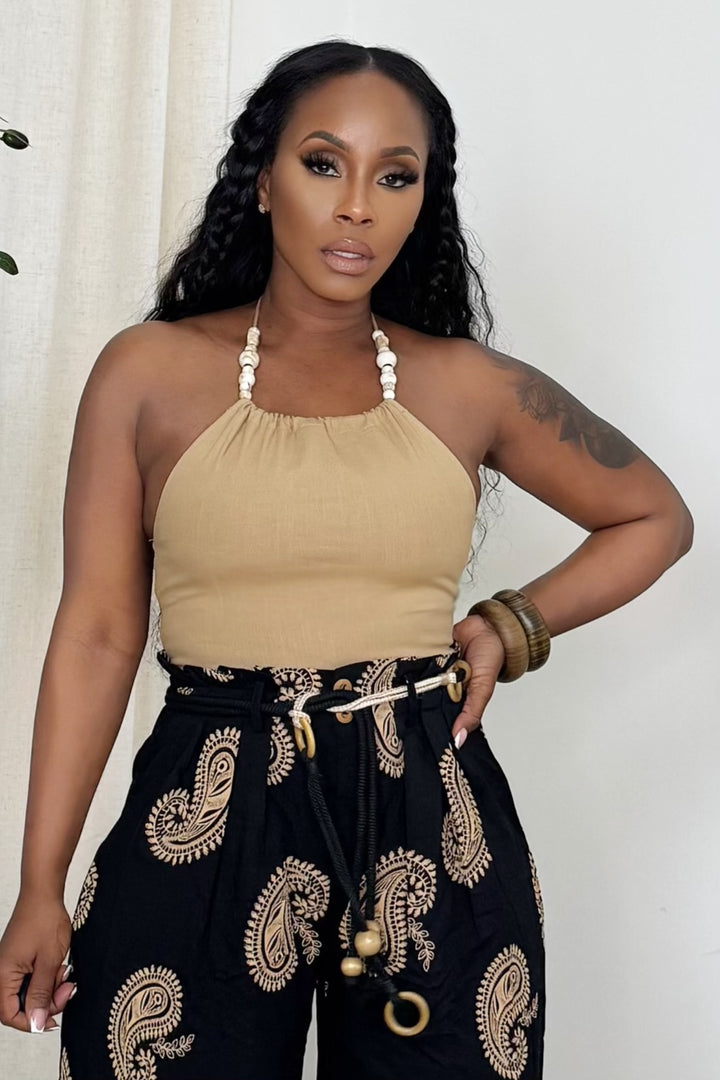 Beaded Halter Top