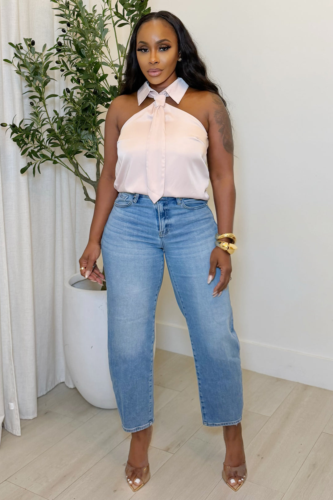 The Executive Tie Halter Top