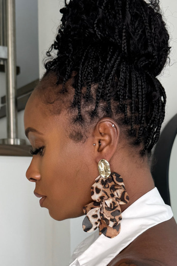 Light Feather Drop Earring
