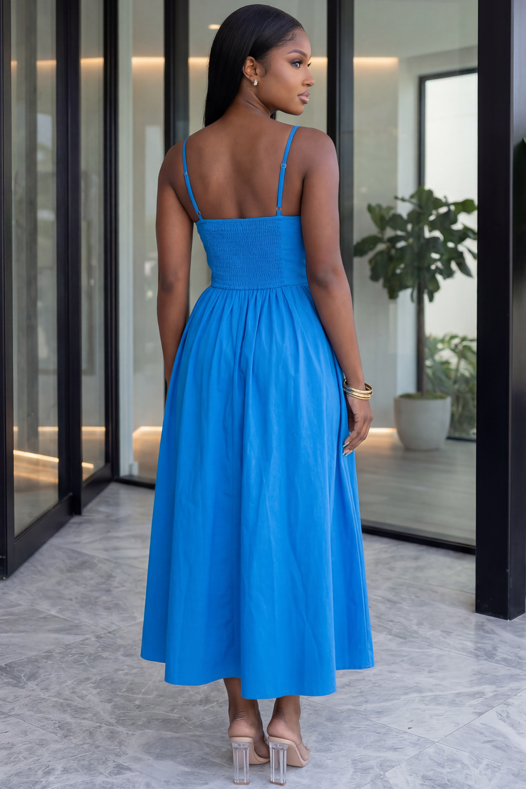 cerulean blue cocktail dress Cerulean Sea Tulle Gown Teuta Matoshi