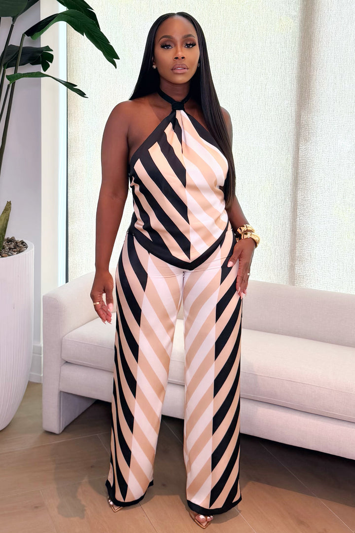 Santorini Stripe Pant Set [Multi]