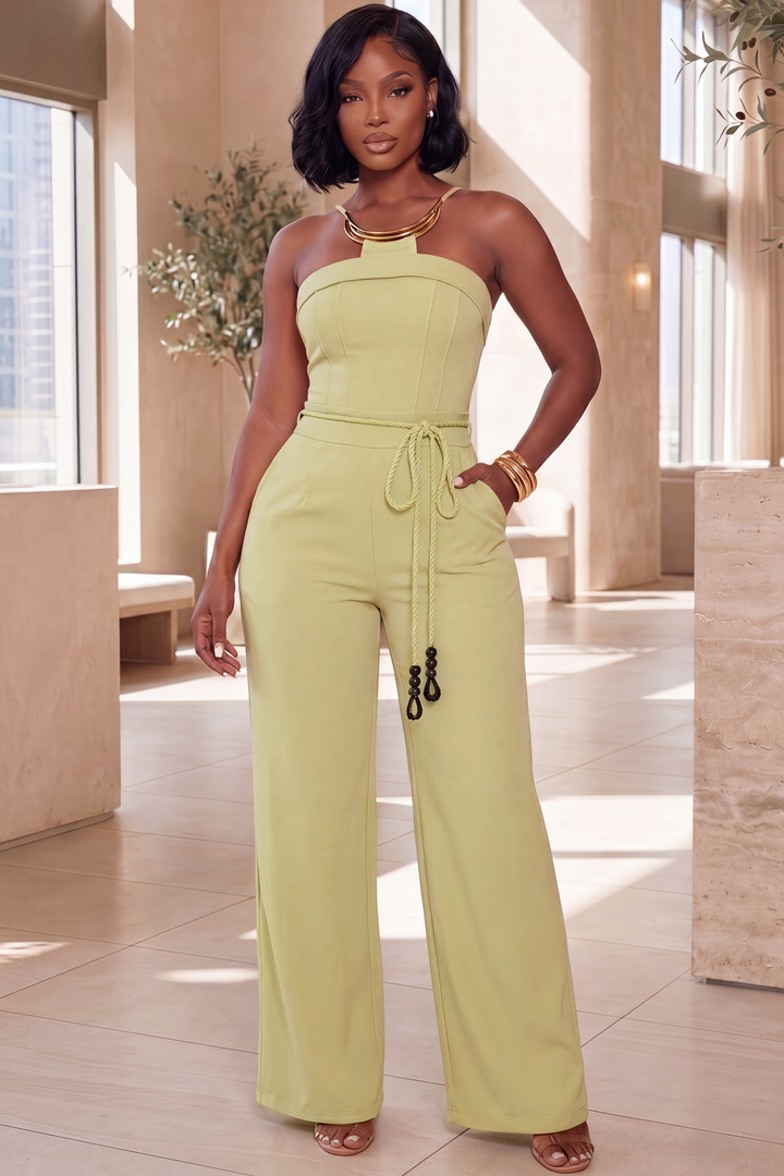 The Olive Luxe Jumpsuit [Pistachio]