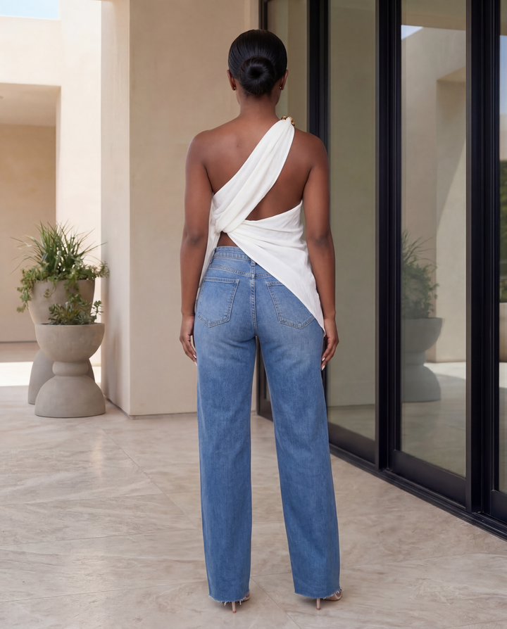 Twist Back Draped Top