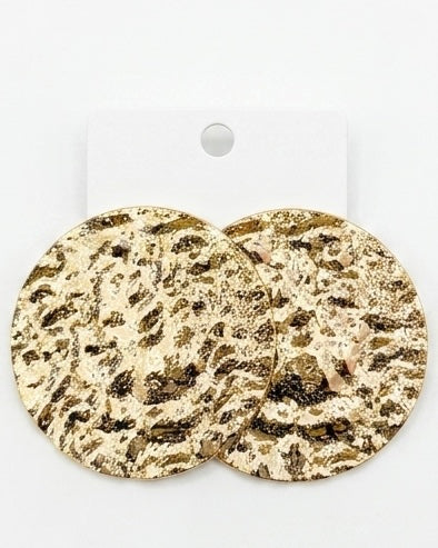 The Sahara Textured Disc Earrings