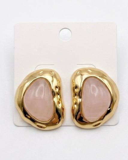 Artisan Nugget Stone Earrings