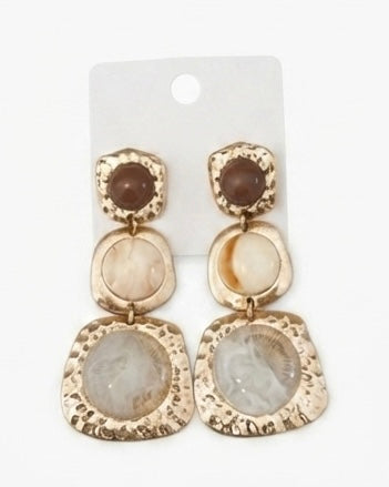 Earth Stone Drop Earrings