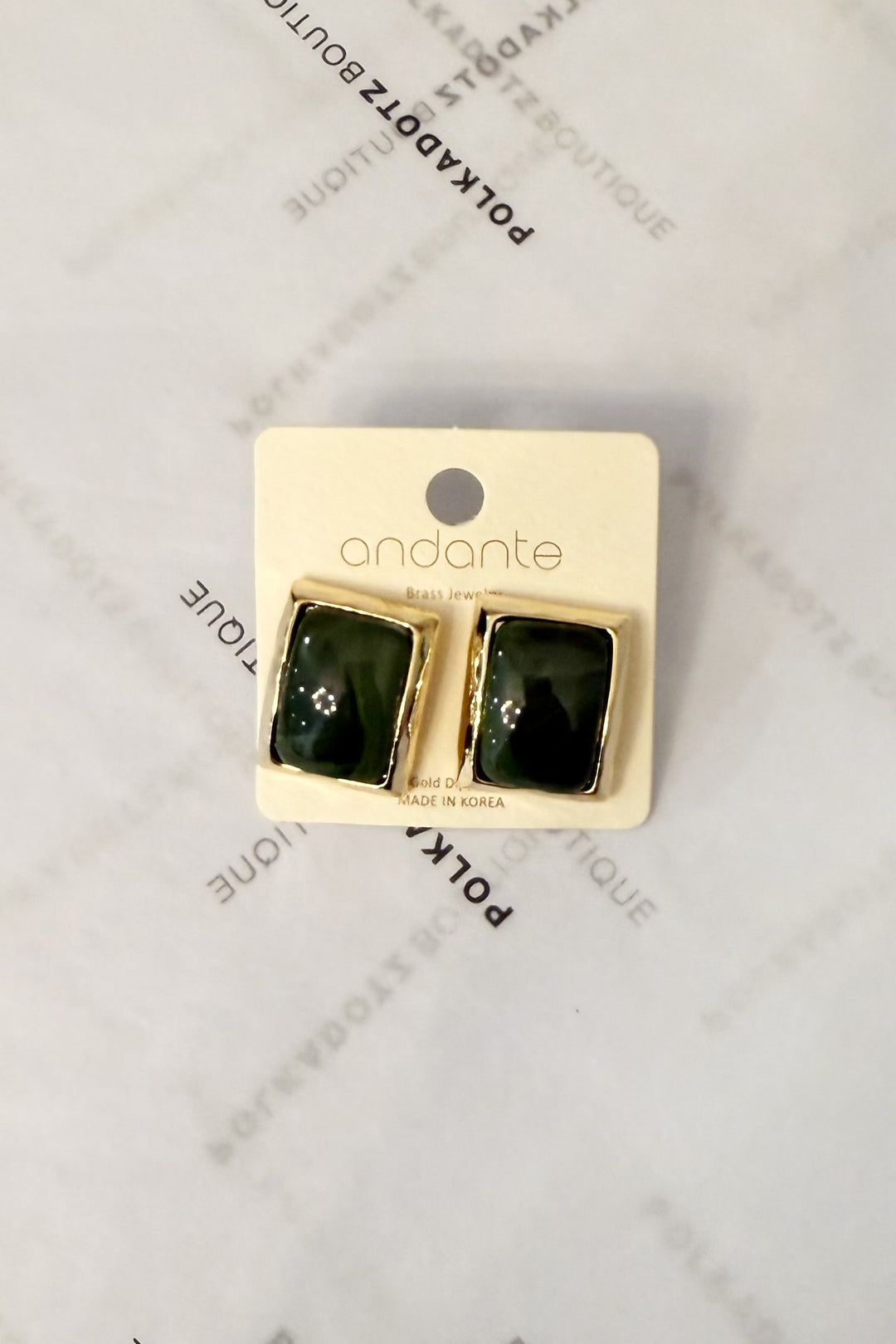 Square Stone Earrings