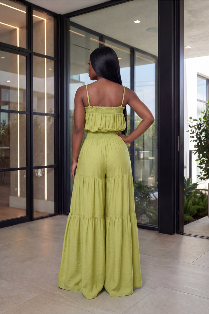 Olive Breeze Tiered Jumpsuit [Olive]