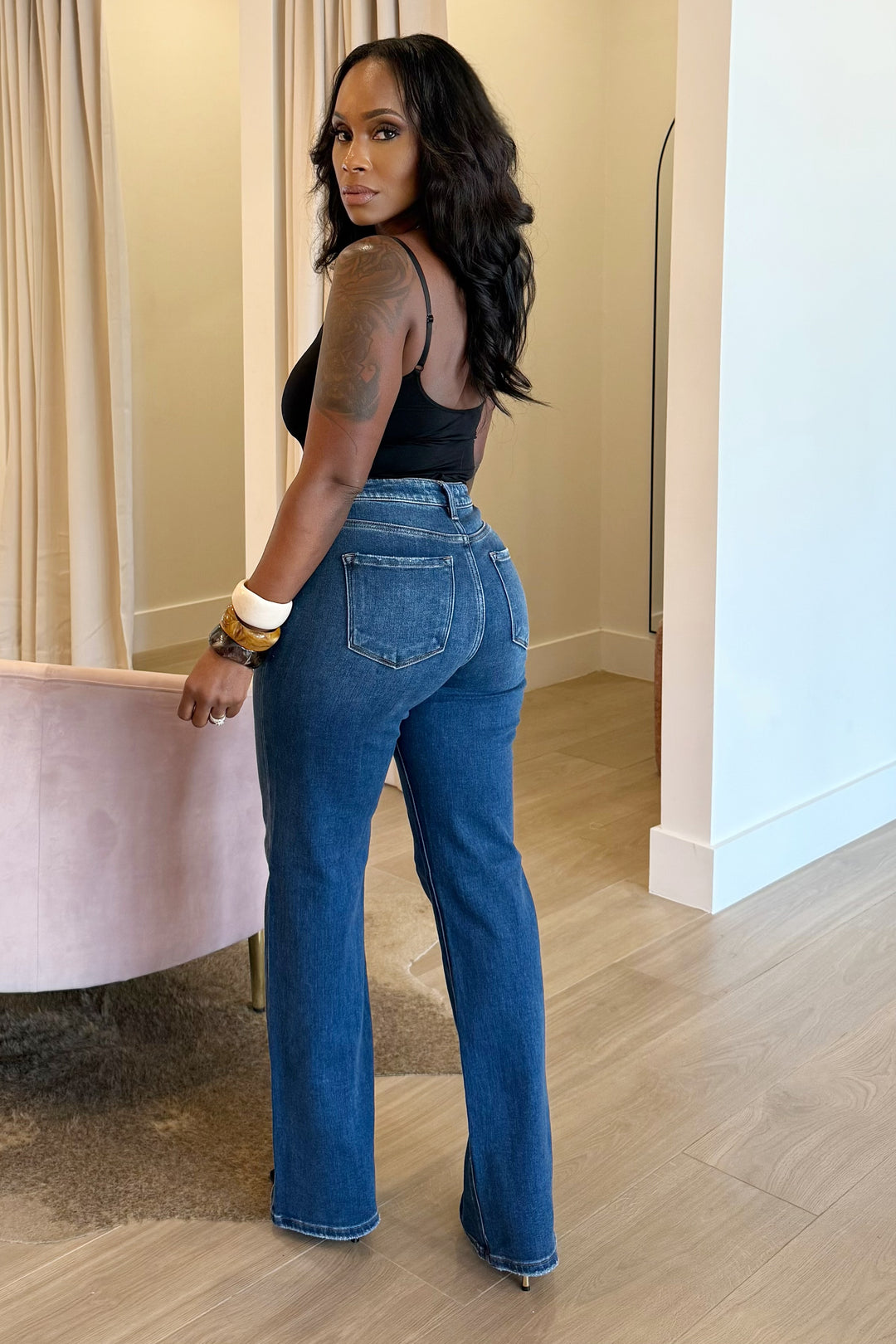 High Waist Straight Jeans