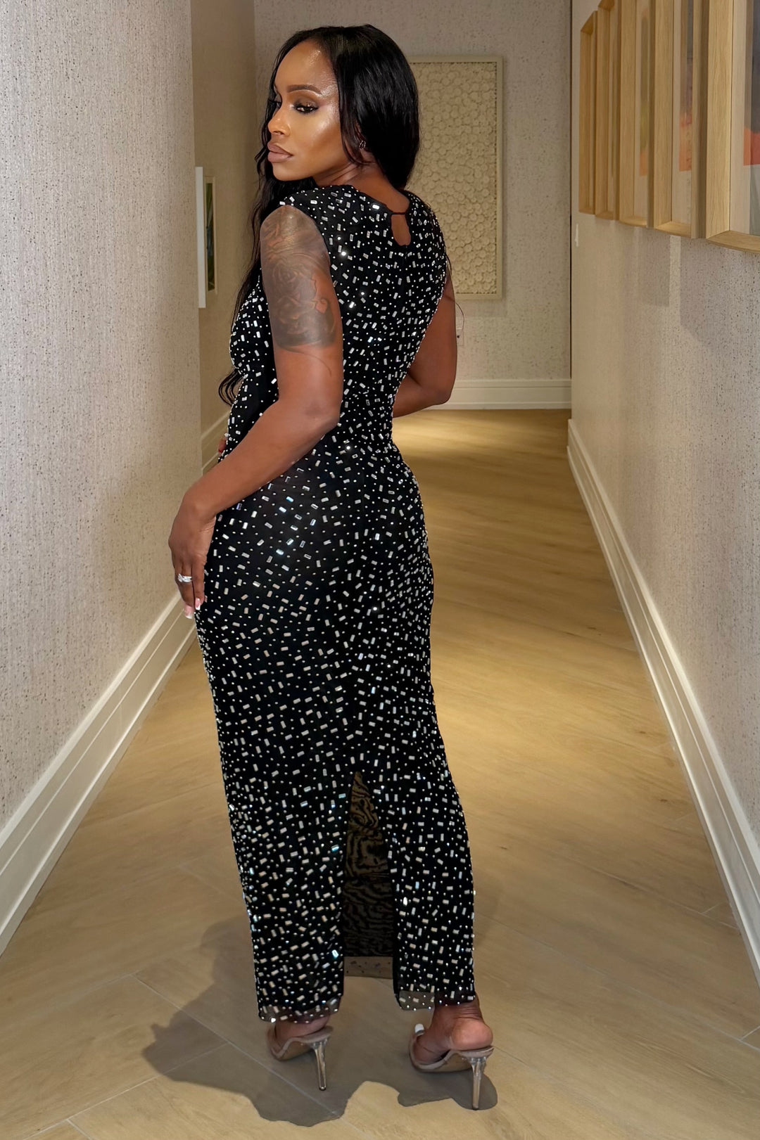 Midnight Mosaic Gown (Black)