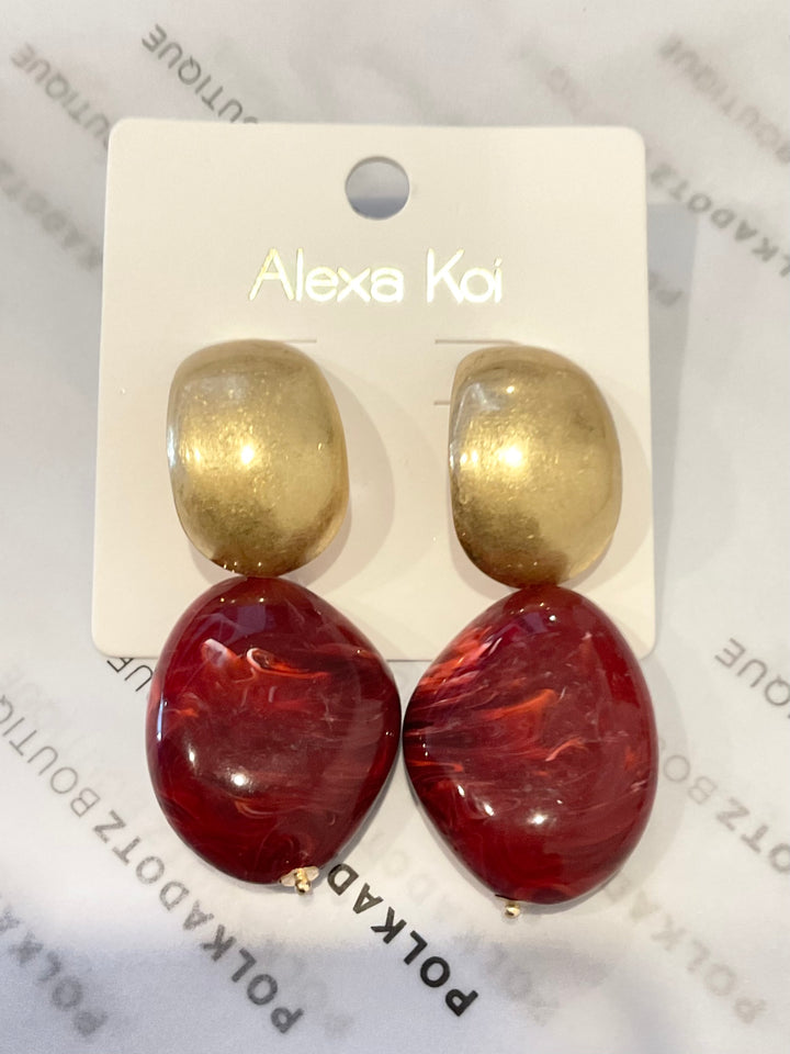 Abstract Two Tone Earrings