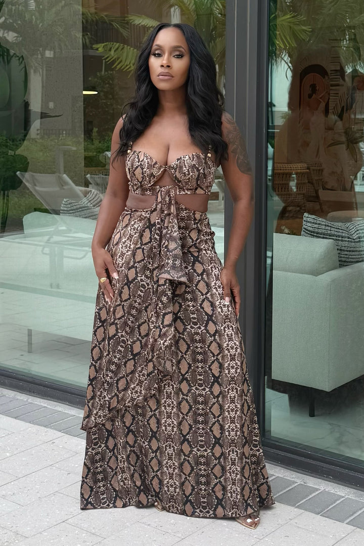 Jungle Siren Cut out Maxi (Leopard)