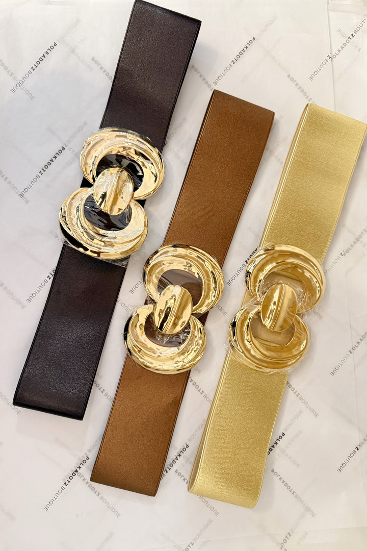 Double circle Gold Hook Belt