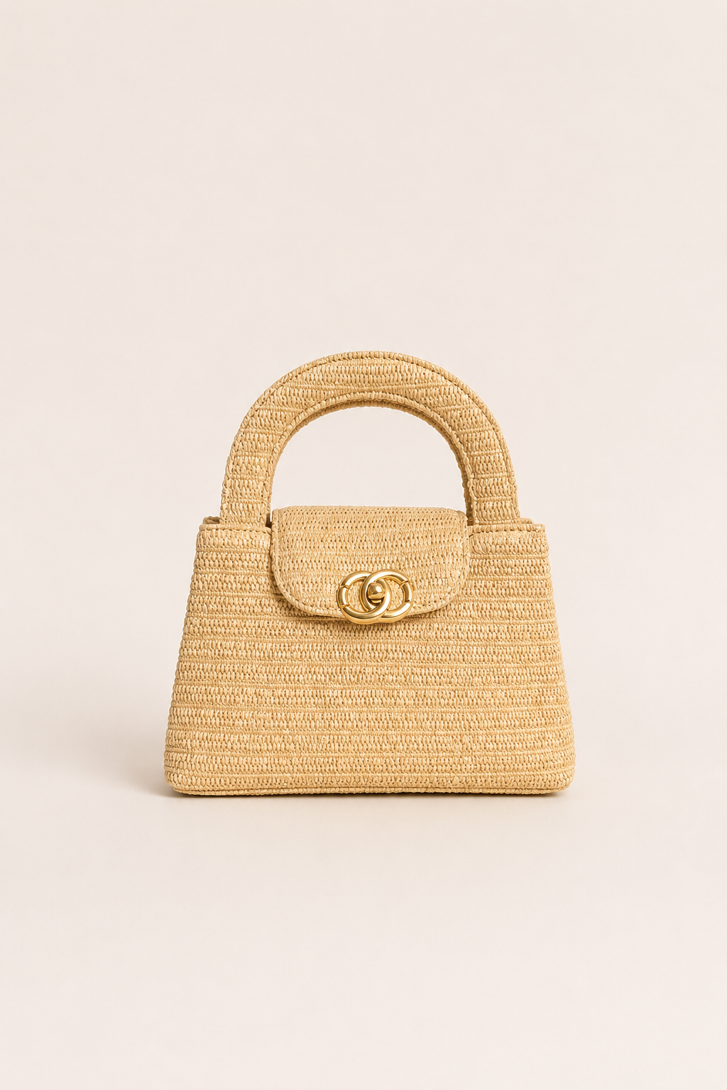 Top Handle Weave Handbag