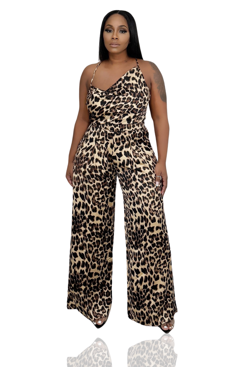 Miss Me More Leopard Pant Set (Leopard)