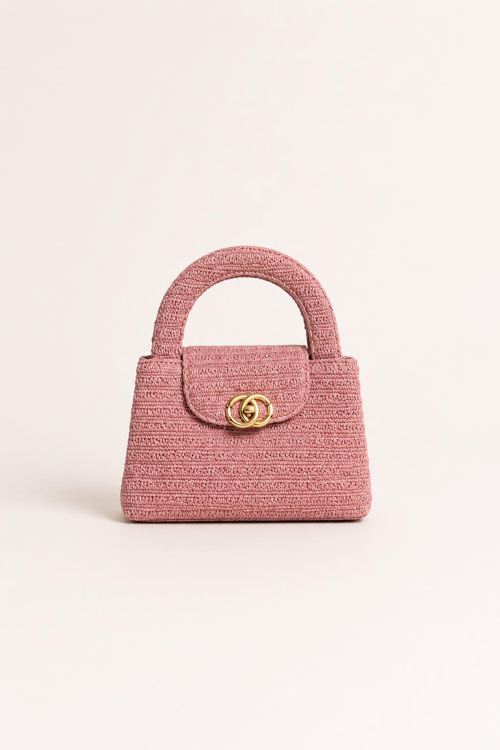 Top Handle Weave Handbag