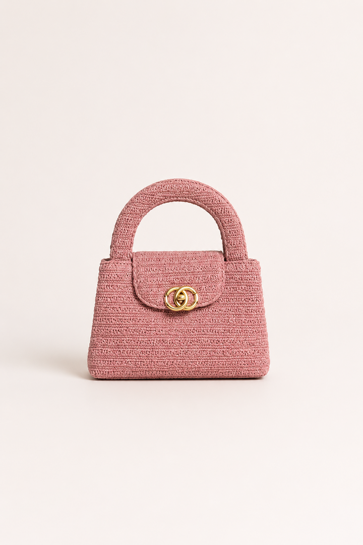 Top Handle Weave Handbag