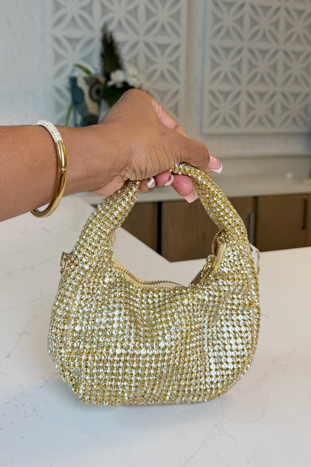 Gilded Glow Mini Bag [Gold Crystal]
