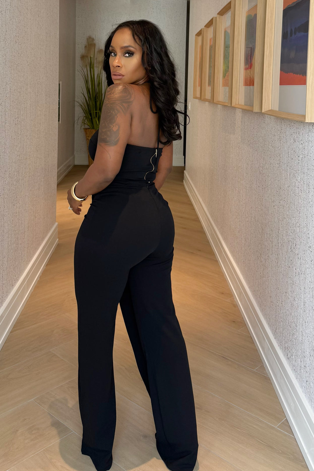 Dual Elegance Pant Set (Black)