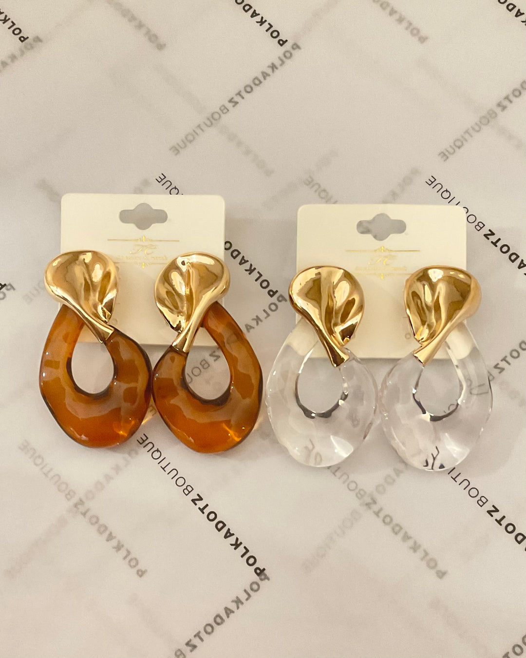 The infinity twist drop earrings