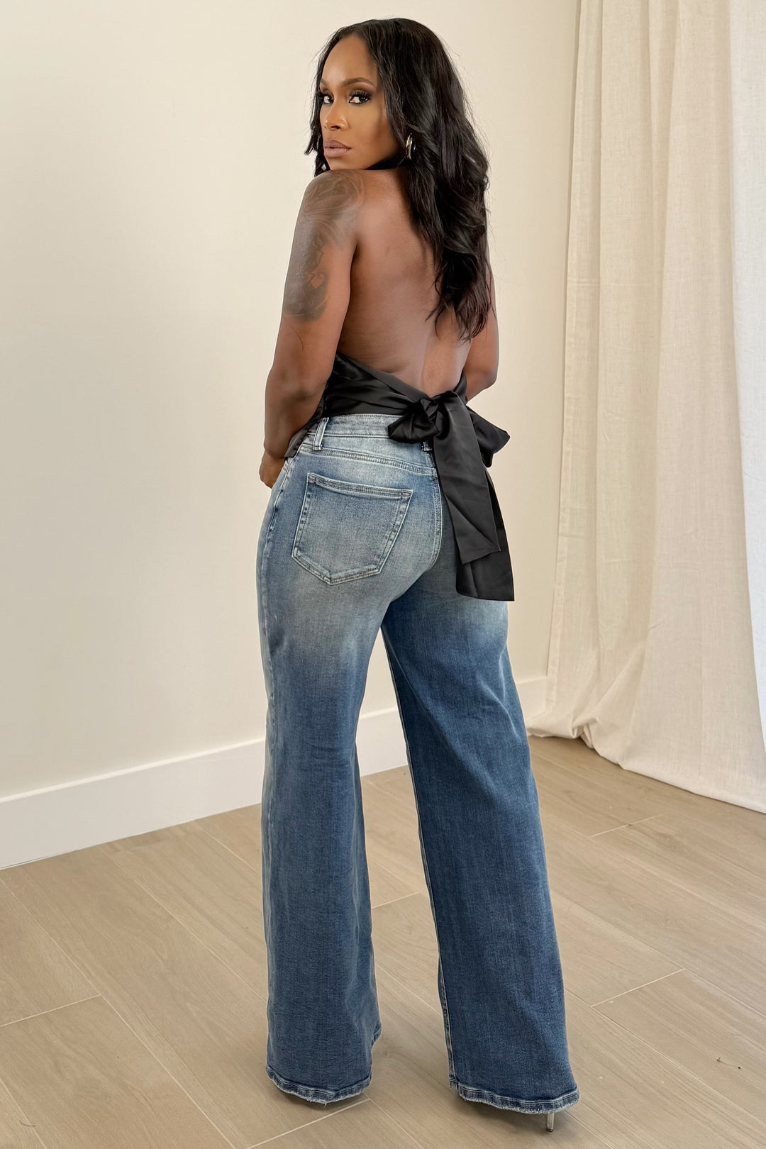 Faded High Waist wide leg