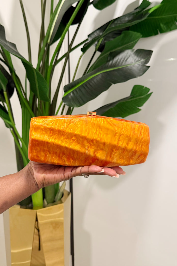 Hard shell pearly Clutch
