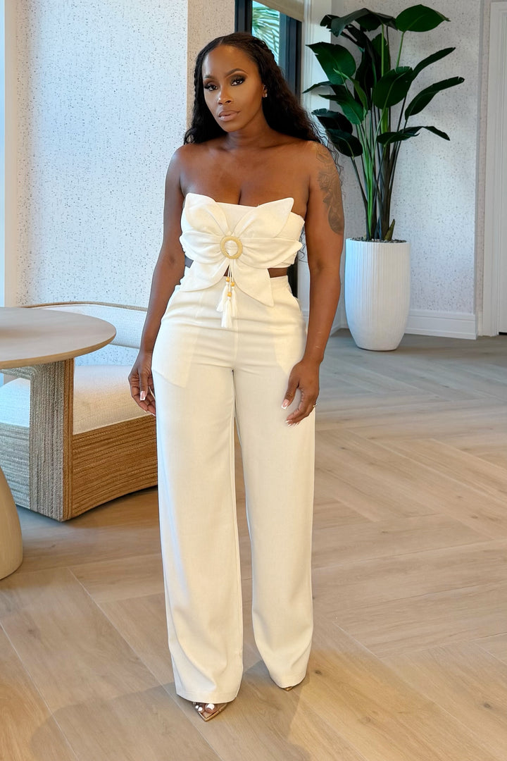 First Class Only tube & pant set (Ivory)