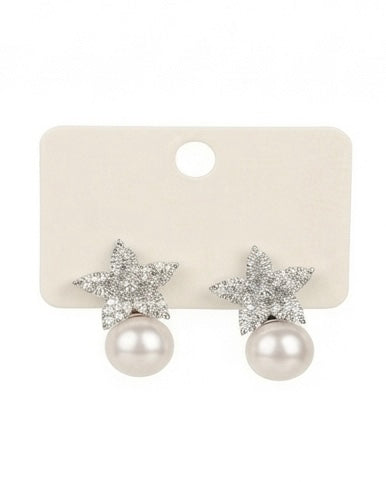 Luxe Orchid Pearl Earrings