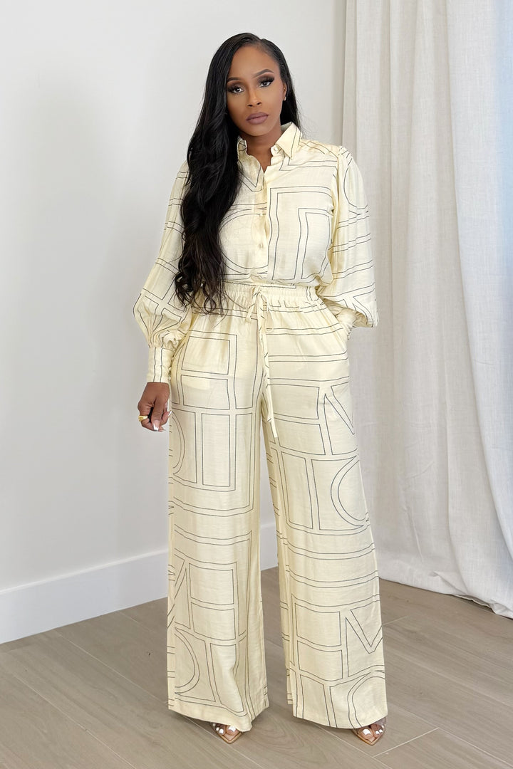Horizon Sun pant set (Cream)