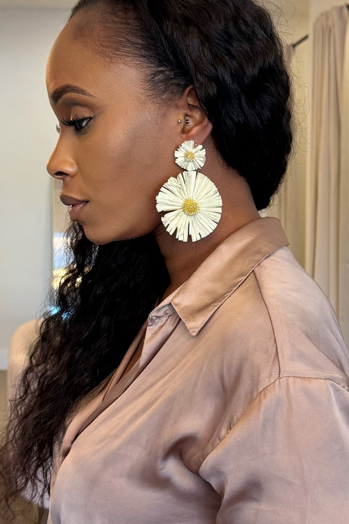 Straw Flower earrings
