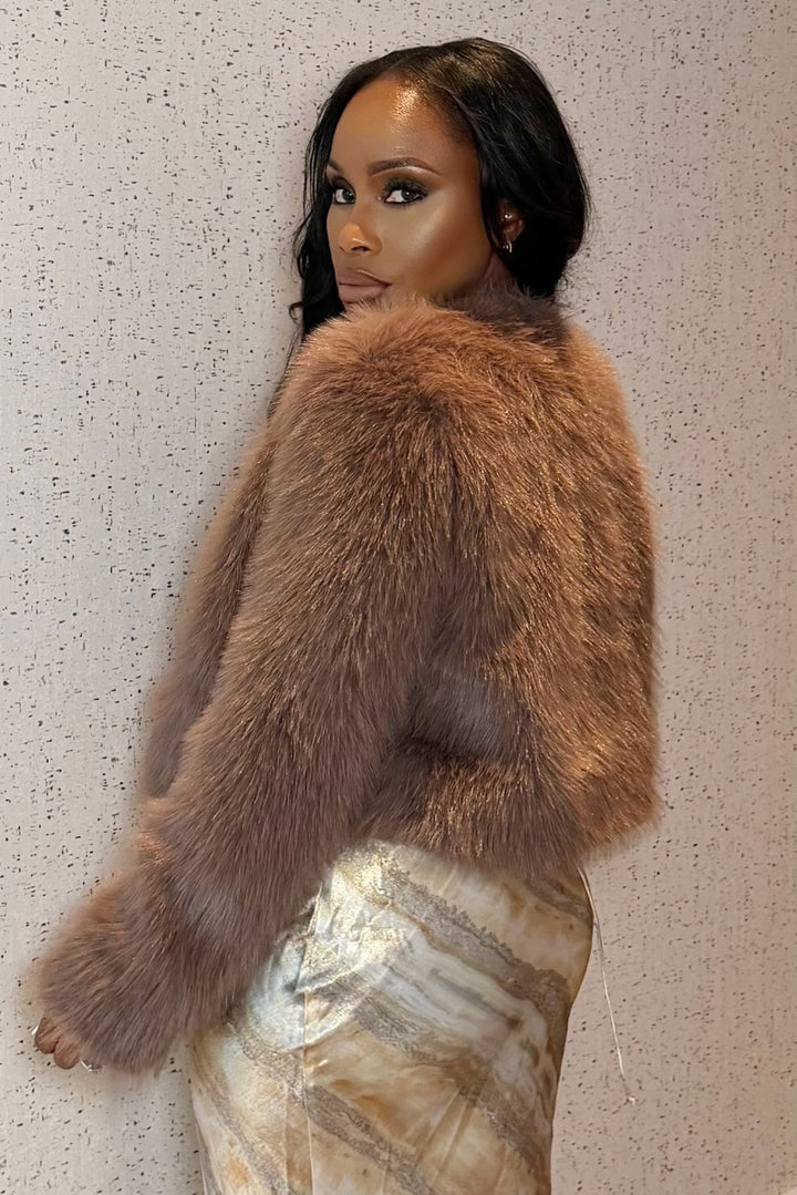 Mocha Luxe Faux Fur Coat