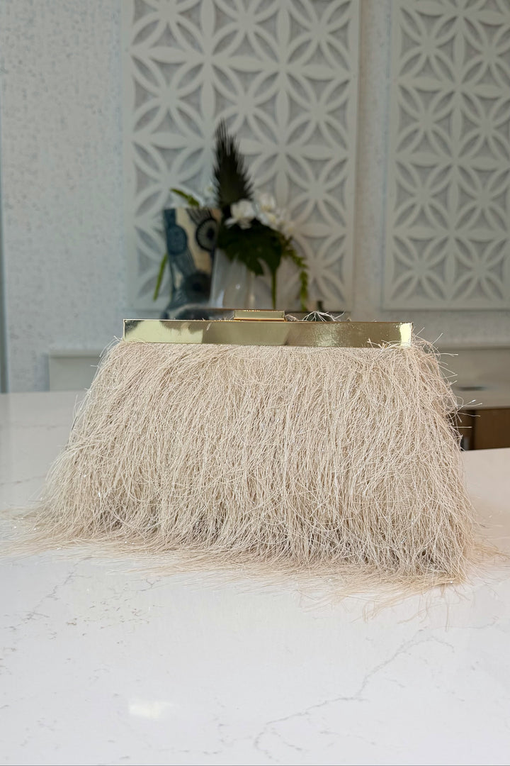 Fringe Kiss-lock Clutch