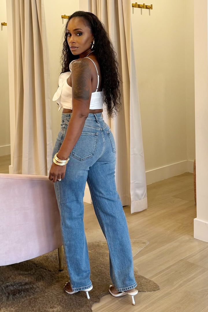 Super High Waist Dad Jeans (Denim)