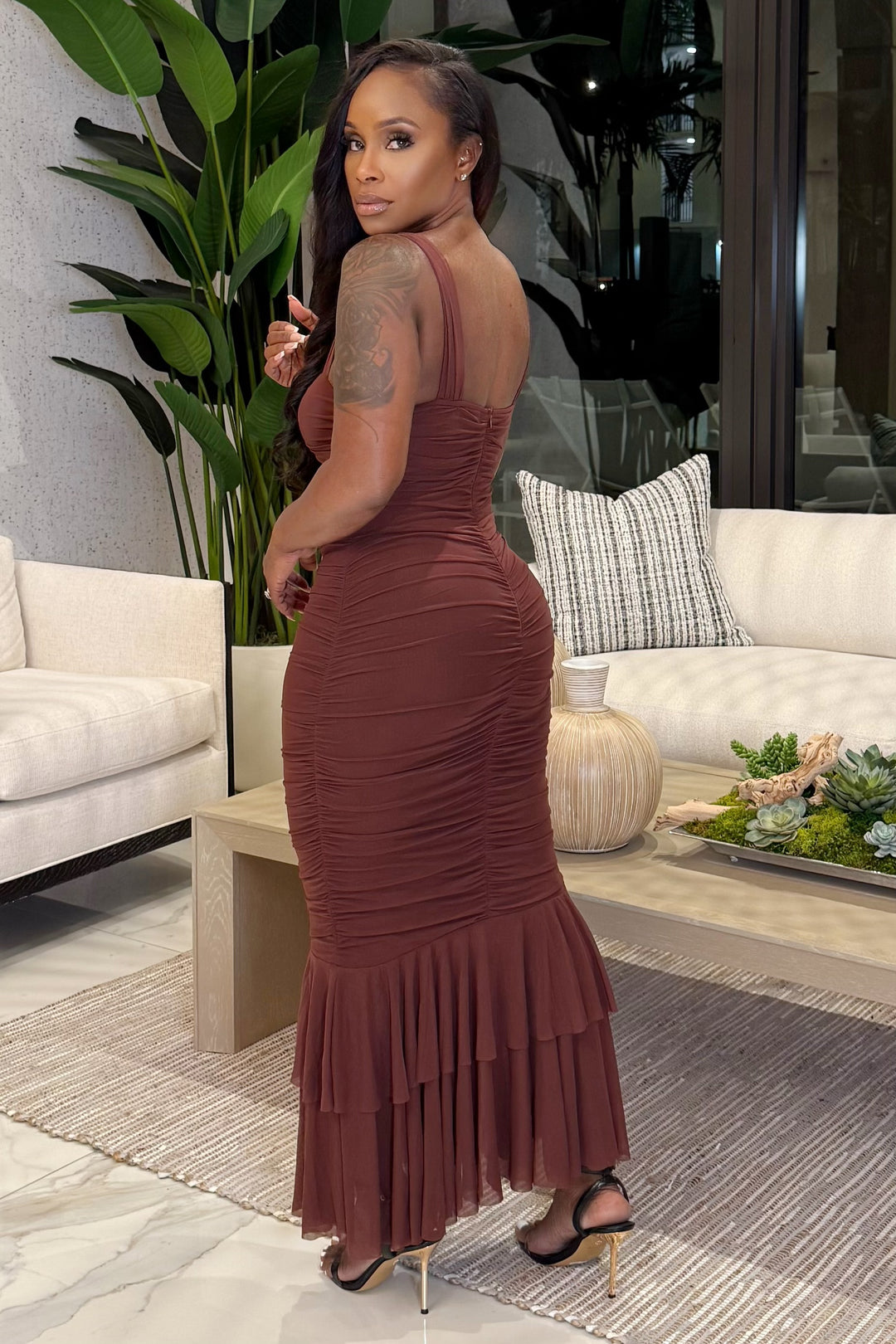 The Siren Mesh Maxi (Chocolate)