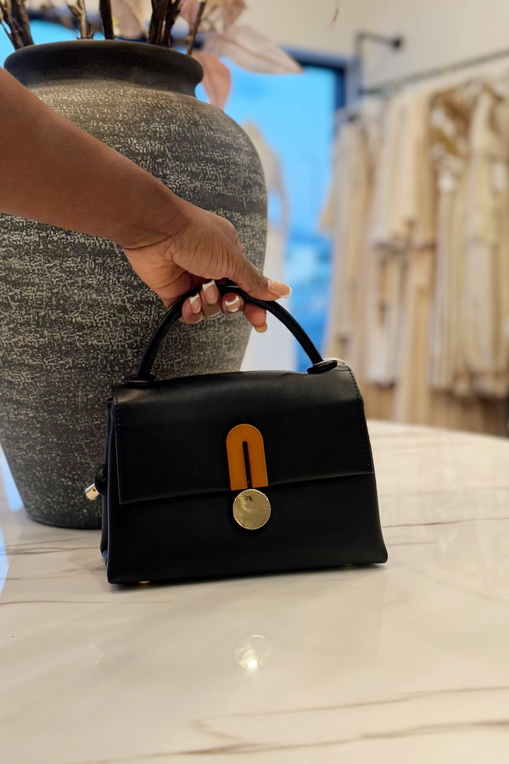 Wooden Clasp Handbag