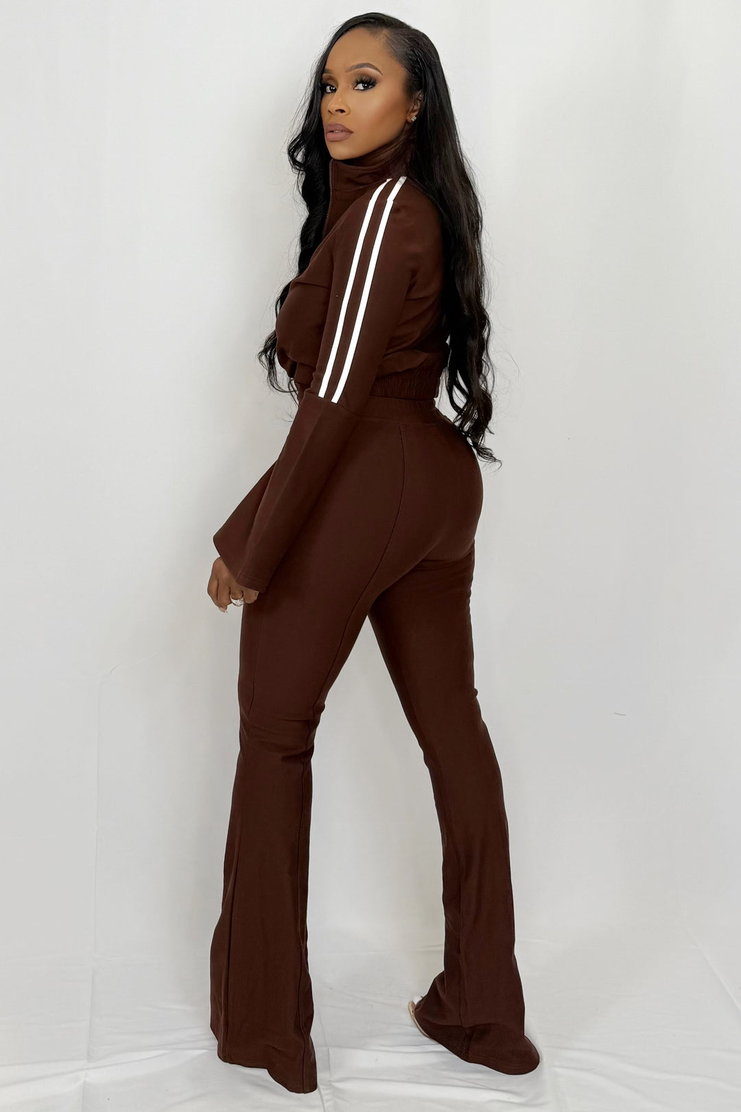 The Command Stripe Track Suit (Brown)
