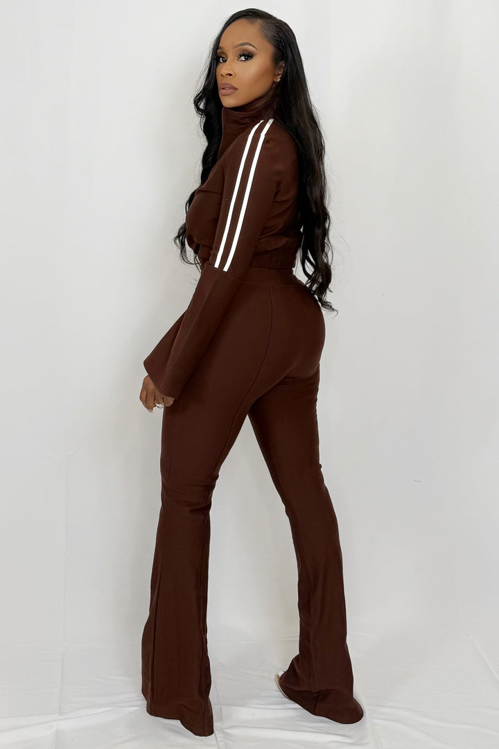 The Command Stripe Track Suit (Brown)